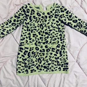 Jane & Jack leopard print sweater dress 18-24 months